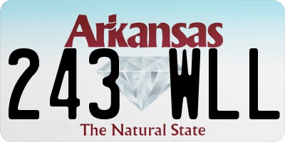 AR license plate 243WLL
