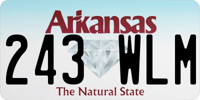 AR license plate 243WLM