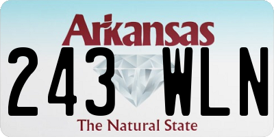 AR license plate 243WLN