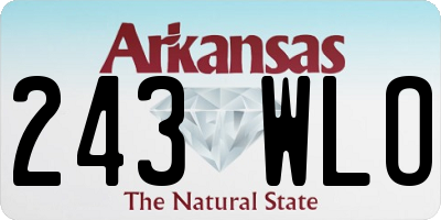 AR license plate 243WLO