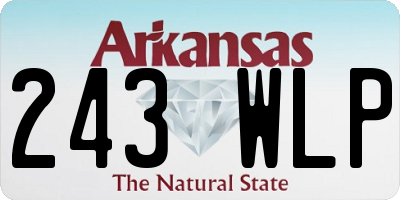 AR license plate 243WLP