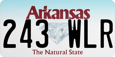 AR license plate 243WLR