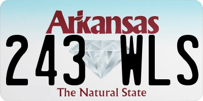 AR license plate 243WLS