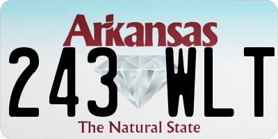 AR license plate 243WLT