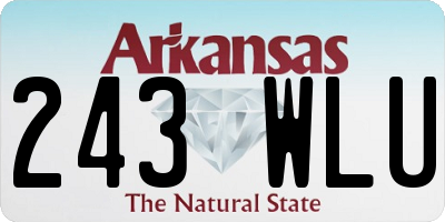 AR license plate 243WLU