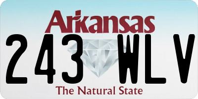 AR license plate 243WLV