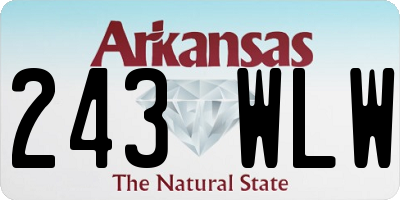 AR license plate 243WLW