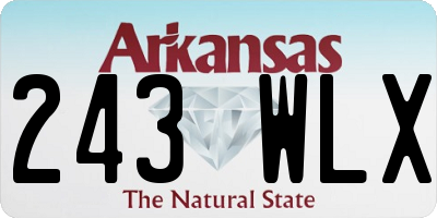 AR license plate 243WLX