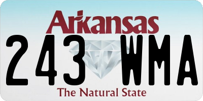AR license plate 243WMA