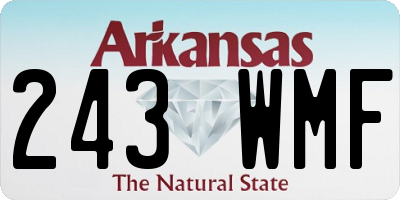 AR license plate 243WMF
