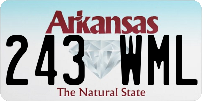 AR license plate 243WML