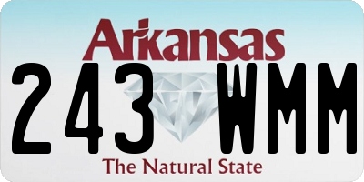 AR license plate 243WMM