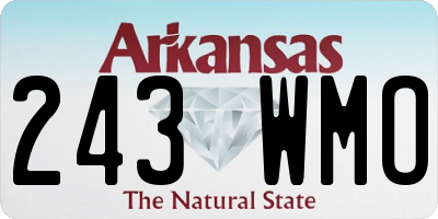 AR license plate 243WMO
