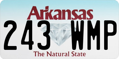 AR license plate 243WMP