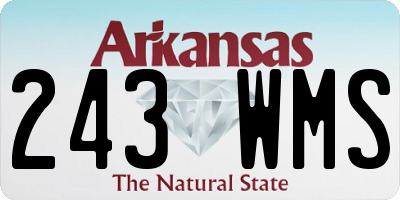 AR license plate 243WMS