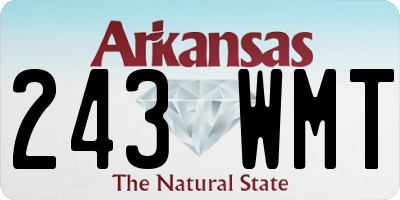 AR license plate 243WMT