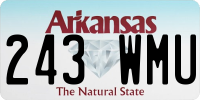 AR license plate 243WMU