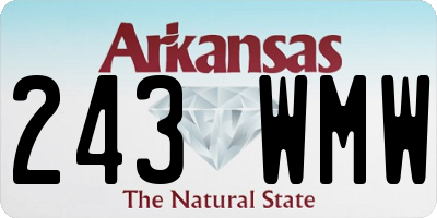 AR license plate 243WMW
