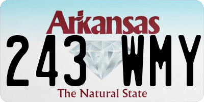 AR license plate 243WMY