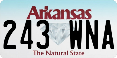 AR license plate 243WNA