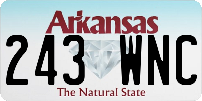 AR license plate 243WNC