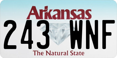 AR license plate 243WNF