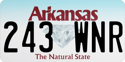 AR license plate 243WNR