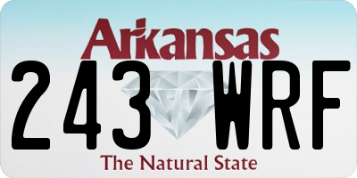 AR license plate 243WRF