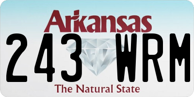 AR license plate 243WRM