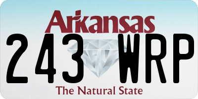 AR license plate 243WRP