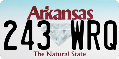 AR license plate 243WRQ