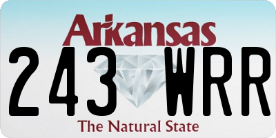 AR license plate 243WRR
