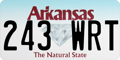 AR license plate 243WRT