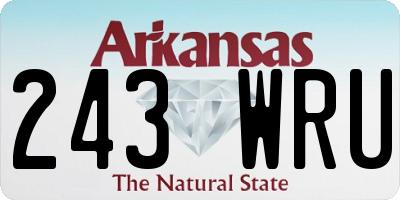 AR license plate 243WRU
