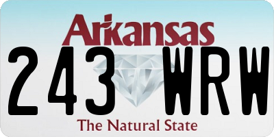 AR license plate 243WRW