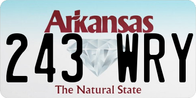 AR license plate 243WRY