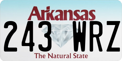 AR license plate 243WRZ