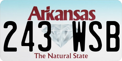 AR license plate 243WSB