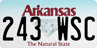 AR license plate 243WSC