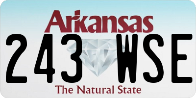 AR license plate 243WSE