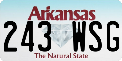 AR license plate 243WSG