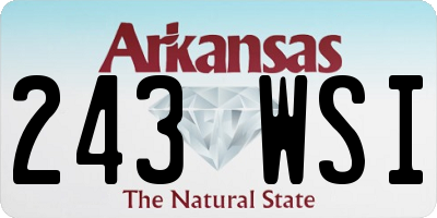 AR license plate 243WSI
