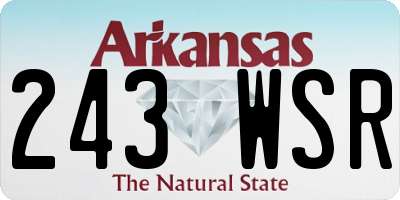 AR license plate 243WSR