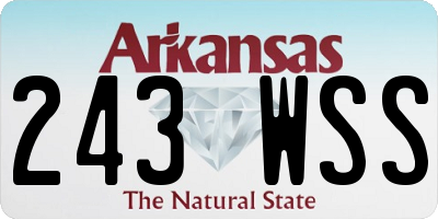 AR license plate 243WSS