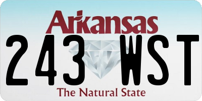 AR license plate 243WST