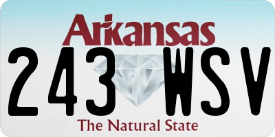 AR license plate 243WSV