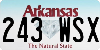AR license plate 243WSX