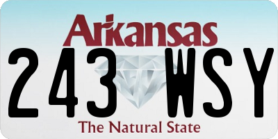 AR license plate 243WSY