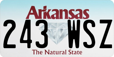 AR license plate 243WSZ