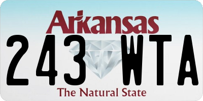 AR license plate 243WTA